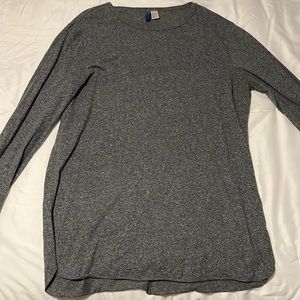 Men’s H&M Basic Large Heather Gray Long Sleeve Tee